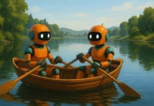 techiesrobotarna ror sin eka, visualisering av samarbete i ett multi-agent-system