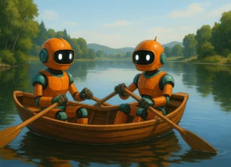 techiesrobotarna ror sin eka, visualisering av samarbete i ett multi-agent-system
