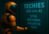 Techiesroboten utforskar grunderna i artificiell intelligens – från etik till framtidsspaningar.
