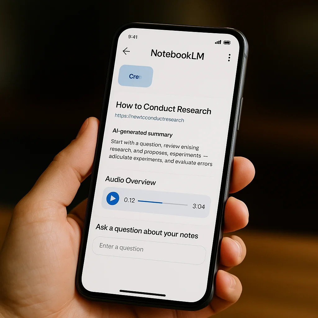 NotebookLM i mobilen
