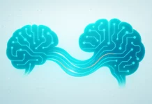 Konceptuell illustration: AI-assistenter och smart sök i samverkan