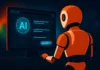 Techies-roboten i orange interagerar med AI-baserad webbläsare från OpenAI
