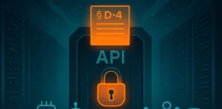Illustration av en låst API-port som symboliserar begränsad åtkomst till AI-modeller som Claude och GPT, relevant för Techies.se:s artikel om D-4-klausulen och API-kontroll.